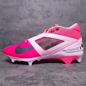 NIKE Alpha Menace 4‎ Pro NRG Breast Cancer Awareness Football Cleats Mens 10.5